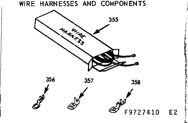Kenmore 1039727420 wire harnesses & components diagram