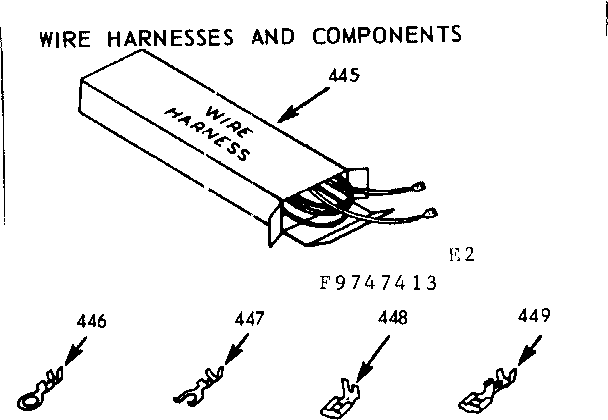 Kenmore 1039747423 wire harness and components diagram