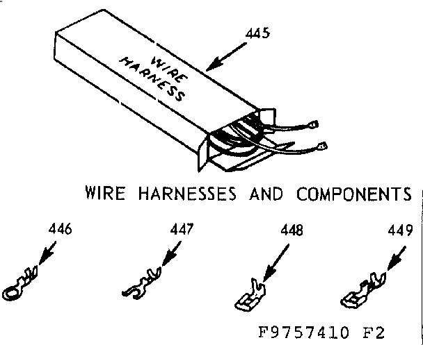 Kenmore 1039757460 wire harnesses & components diagram