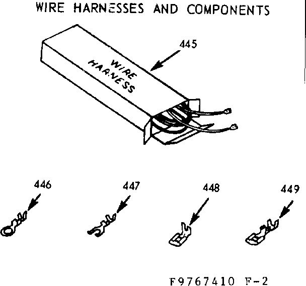 Kenmore 1039767420 wire harnesses and components diagram