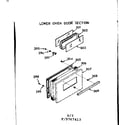 Kenmore 1039767443 lower oven door section diagram