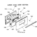 Kenmore 1039767620 lower oven door section diagram