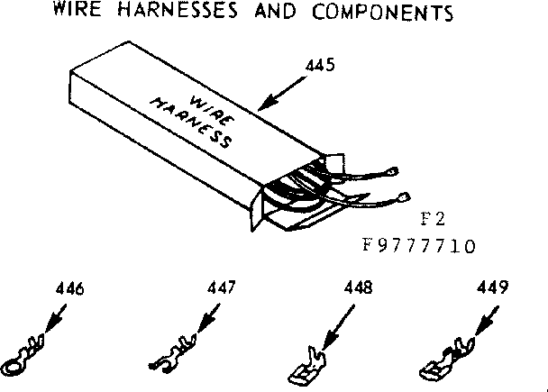 Kenmore 1039777710 wire harnesses and components diagram