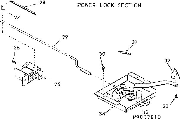 Kenmore 1039857810 power lock section diagram