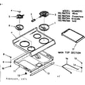 Kenmore 1039867344 main top section diagram