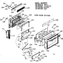 Kenmore 1039867344 oven door section diagram