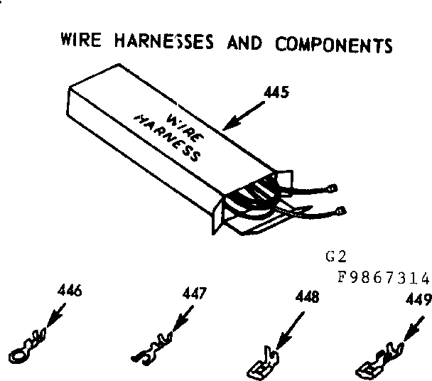 Kenmore 1039867344 wire harnesses & components diagram