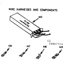 Kenmore 1039867344 wire harnesses & components diagram