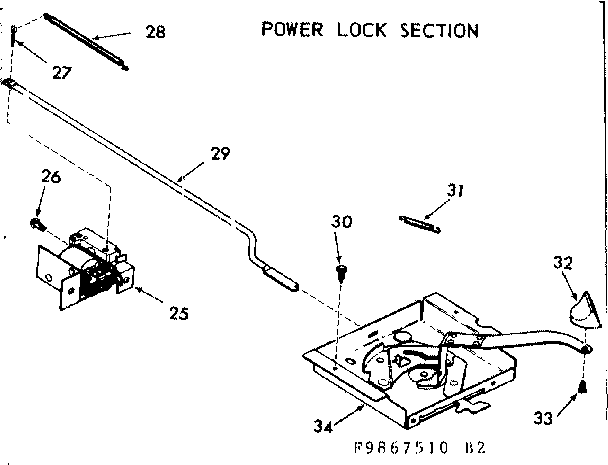 Kenmore 1039867560 power lock section diagram