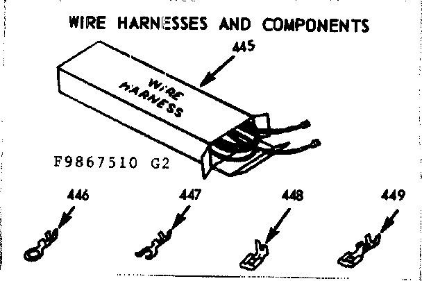 Kenmore 1039867560 wire harnesses & components diagram