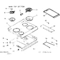 Kenmore 1039867610 main top section diagram