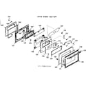 Kenmore 1039867610 oven door section diagram