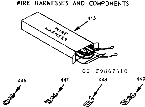 Kenmore 1039867620 wire harnesses & components diagram