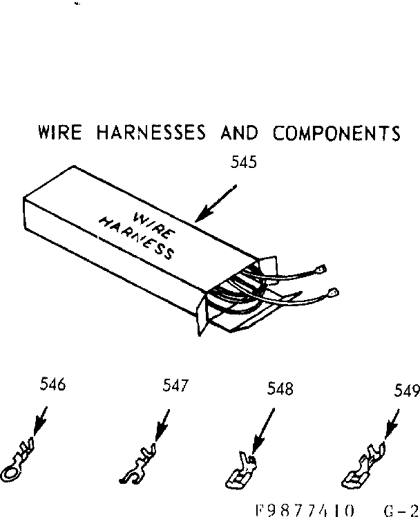 Kenmore 1039877420 wire harnesses and components diagram