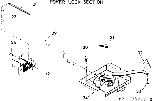 Kenmore 1039877710 power lock section diagram