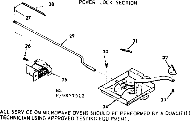 Kenmore 1039877912 power lock section diagram