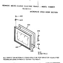 Kenmore 1039877913 microwave oven door section diagram
