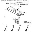 Kenmore 1039877913 wire harness and components diagram