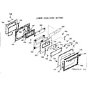 Kenmore 1039887520 lower oven door section diagram