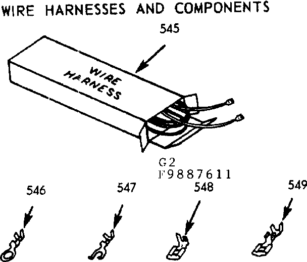 Kenmore 1039887661 wire hrnesses & comp. diagram