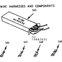 Kenmore 1039887621 wire hrnesses & comp. diagram