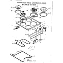 Kenmore 1196468112 main top and oven units diagram