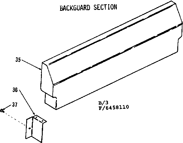 Kenmore 1196468110 backguard section diagram