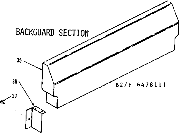 Kenmore 1196478111 backguard section diagram
