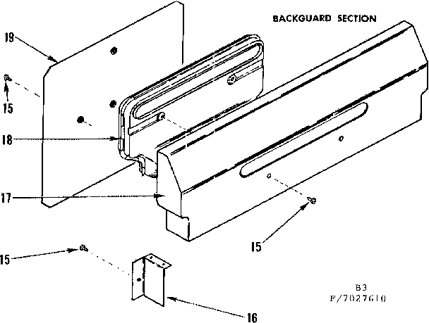 Kenmore 1197027640 backguard section diagram