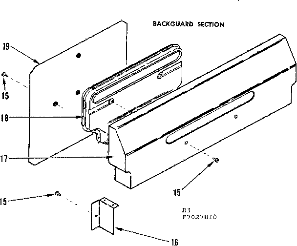 Kenmore 1197027810 backguard section diagram