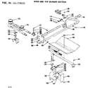 Kenmore 1197038210 oven and top burner section diagram