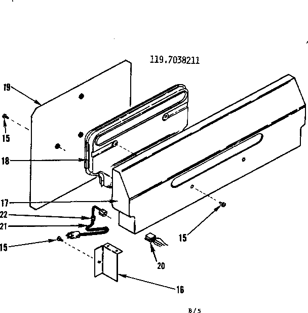 Kenmore 1197038211 backguard section diagram
