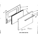 Kenmore 1197038211 oven door section diagram