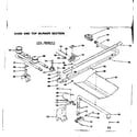 Kenmore 1197038211 oven and top burners section diagram