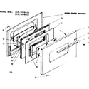 Kenmore 1197078010 oven door section diagram