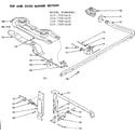 Kenmore 1197087620 top and oven burner section diagram