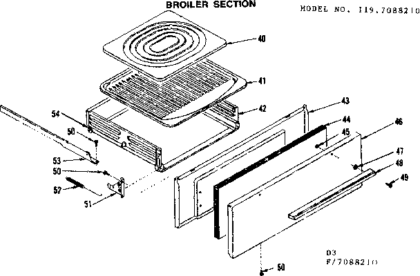 Kenmore 1197088210 broiler section diagram