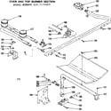 Kenmore 1197178210 oven and top burner section diagram