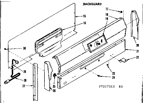 Kenmore 1197217312 backguard diagram