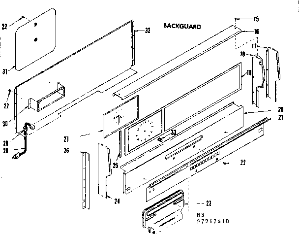 Kenmore 1197217420 backguard diagram