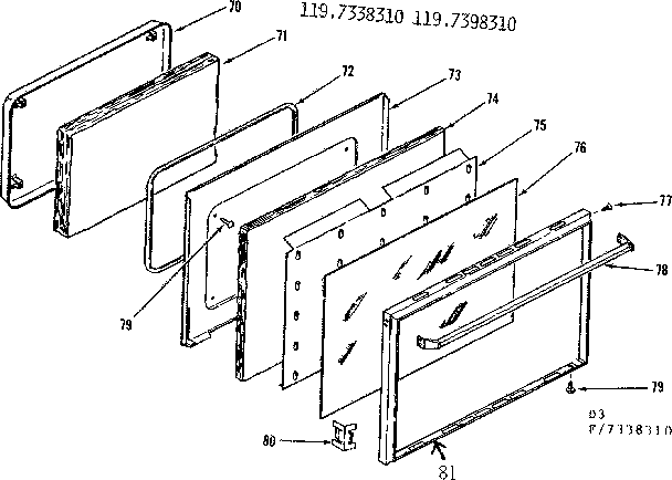 Kenmore 1197338310 over door section diagram
