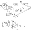 Kenmore 1197407620 top and oven burner section diagram