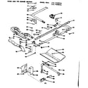 Kenmore 1197428010 oven and top burner section diagram