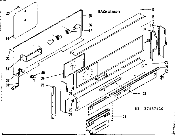 Kenmore 1197437420 backguard diagram