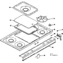 Kenmore 1197498311 cooktop section diagram