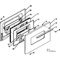 Kenmore 1197498311 oven door diagram
