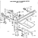 Kenmore 1197498311 oven burner and top burner section diagram