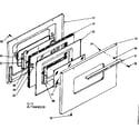 Kenmore 1197468210 oven door section diagram