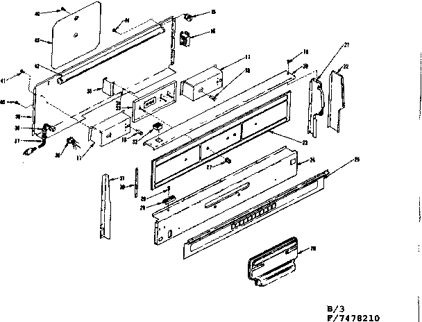 Kenmore 1197478210 backguard section diagram
