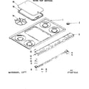 Kenmore 1197487810 main top section diagram